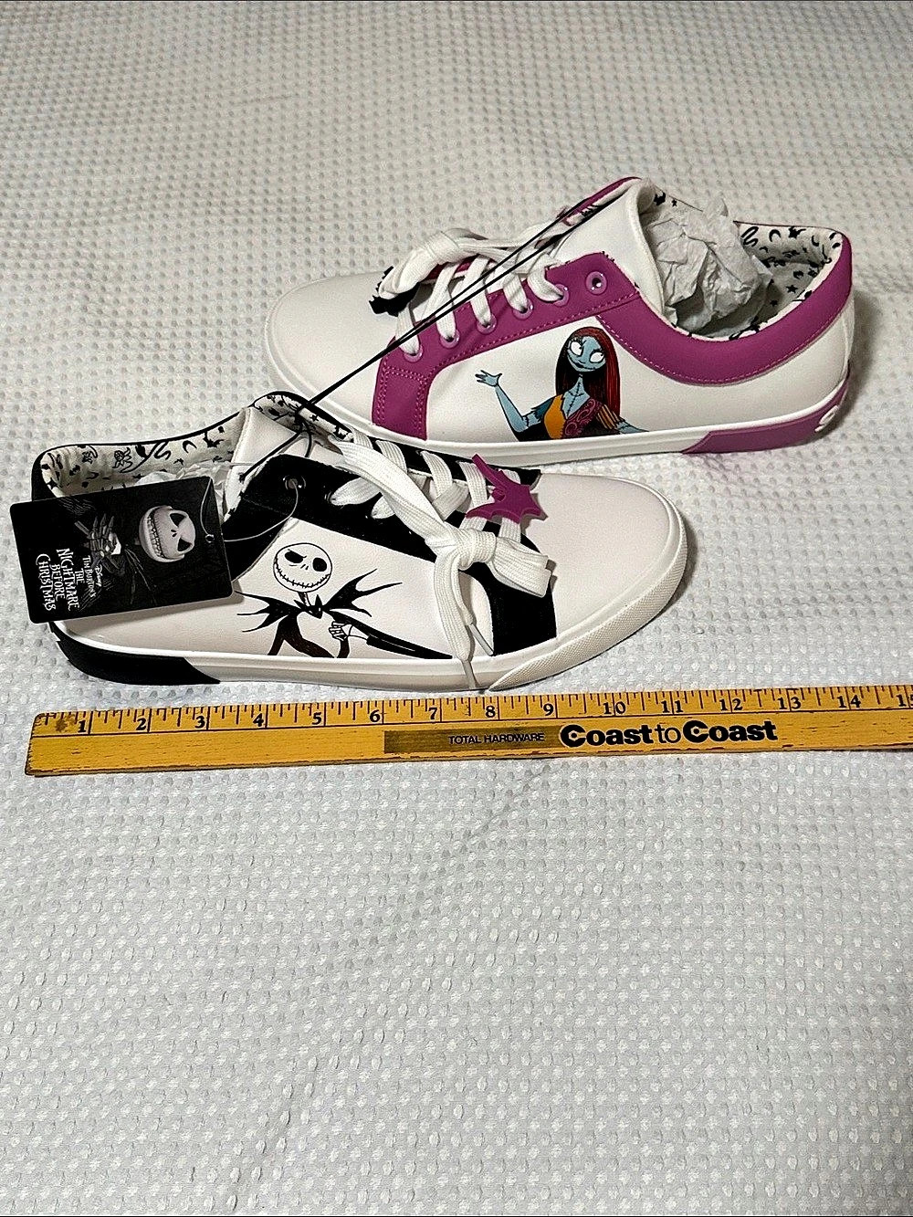 Ground Up The Nightmare Before Christmas Graphic Sneakers Jack & Sally NWT